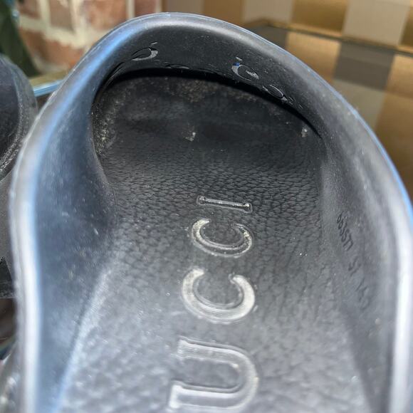 GUCCI Perforated G Black Rubber Platforms SZ 37 - Picture 4 of 5